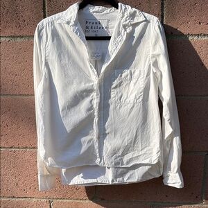 Frank & Eileen Crisp 100% Cotton White Silvio Shirt Small S